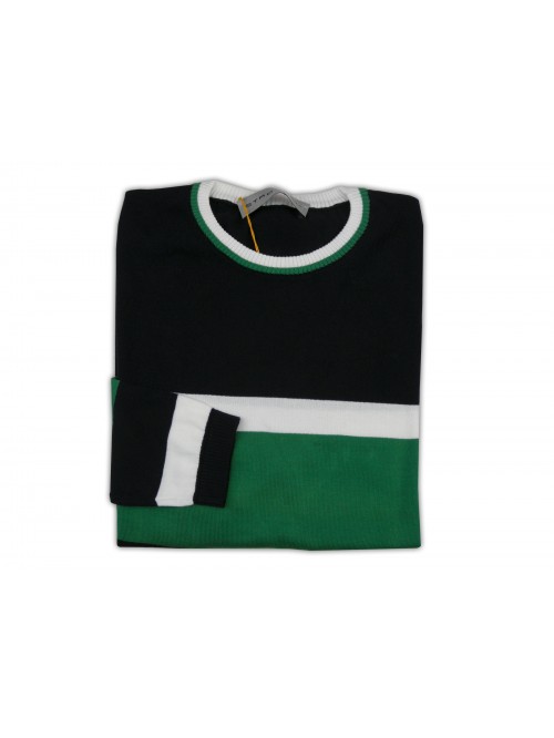 Etro Maglia Uomo Mod. 14389 9823 VAR 200 Bande Blu/Verde/Bianco Etro Maglia Uomo Mod. 14389 9823 VAR 200 Bande Blu/Verde/Bianco