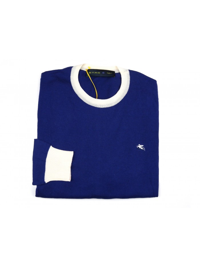 Etro Maglia Uomo Mod. 11562 9300 VAR 202 Bande Bluette/Bianco Etro Maglia Uomo Mod. 11562 9300 VAR 202 Bande Bluette/Bianco