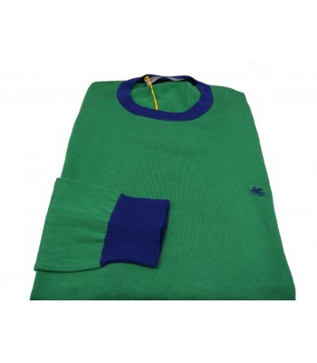 Etro Men's Shirt Mod. 11562 2590 VAR 500 Green / Blue Bands 2