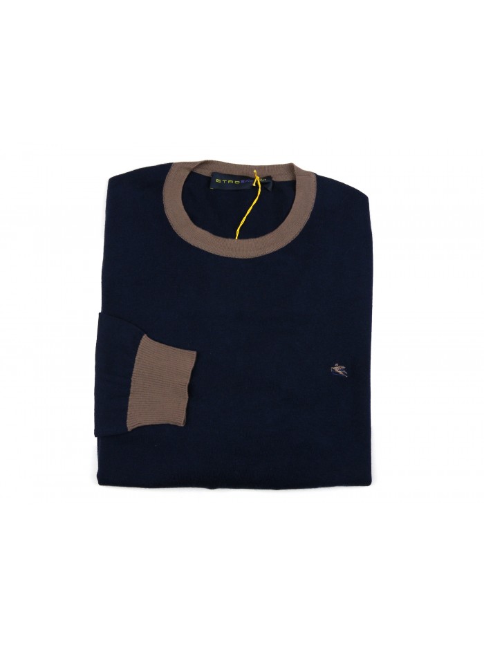 Etro Maglia Uomo Mod. 11562 2590 VAR 200 Bande Blu/Marrone Etro Maglia Uomo Mod. 11562 2590 VAR 200 Bande Blu/Marrone