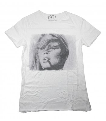 1921.com T-Shirt Uomo Art. N0795067441 Ursula Andress Sigaretta Bianco