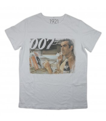 1921.com T-Shirt Uomo Art. N1063372373 James Bond Phone Bianco