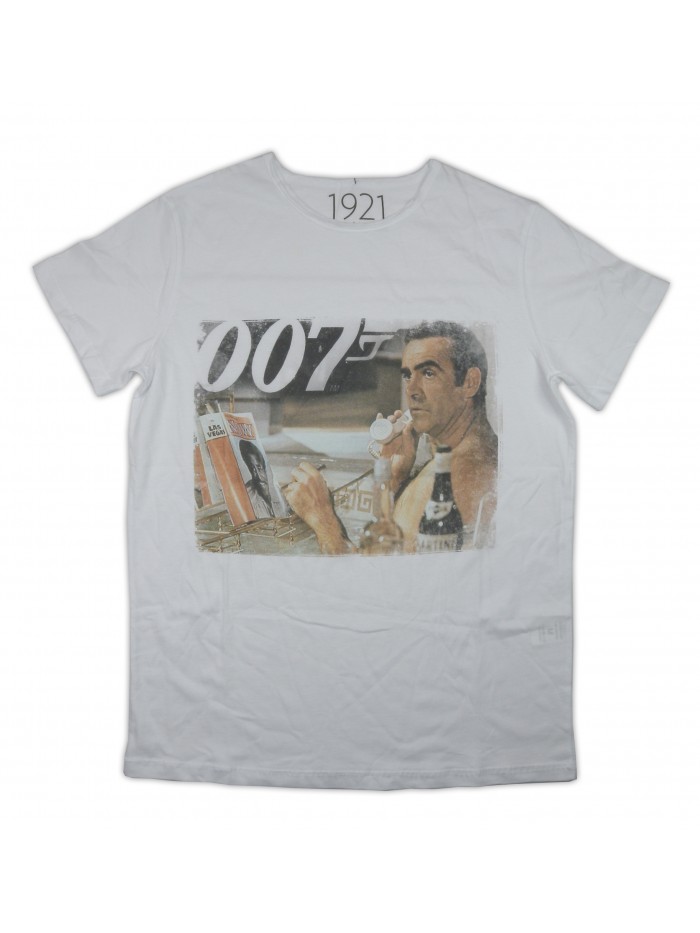 1921.com T-Shirt Uomo Art. N1063372373 James Bond Phone Bianco 1921.com T-Shirt Uomo Art. N1063372373 James Bond Phone Bianco