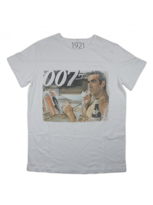 1921.com T-Shirt Uomo Art. N1063372373 James Bond Phone Bianco 1921.com T-Shirt Uomo Art. N1063372373 James Bond Phone Bianco