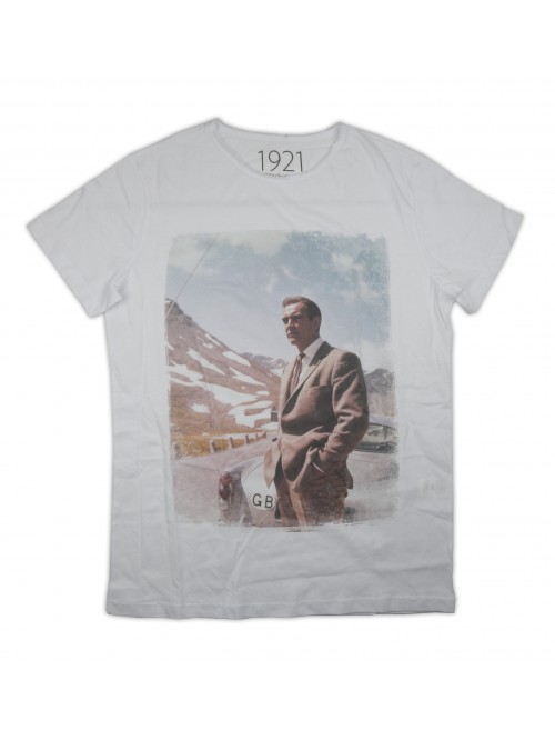 1921.com Men's T-Shirt Art. 00125485785 James Bond Mountains White 1921.com Men's T-Shirt Art. 00125485785 James Bond Mountains White