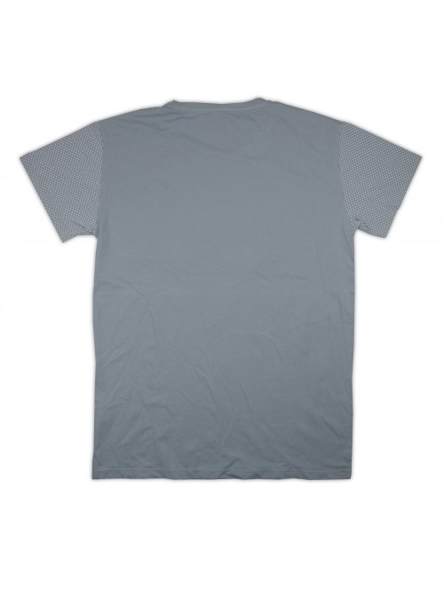 Massimo Rebecchi Men's T-Shirt Art. SOB702HC Gray Polka Dot Stripes