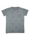 Massimo Rebecchi Men's T-Shirt Art. SOB702HC Gray Polka Dot Stripes