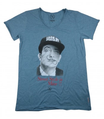Boom Bap T-Shirt Uomo Art. MVL0094 Salvador Dalí Blu