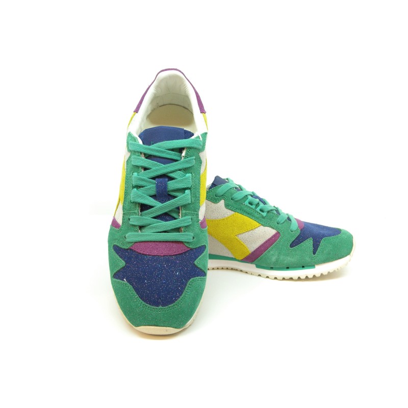 Shoes Woman Heritage Exodus Multicolor suede sneakers.