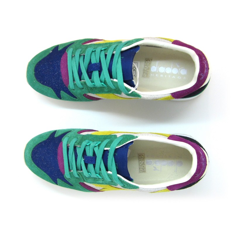 Shoes Woman Heritage Exodus Multicolor suede sneakers.