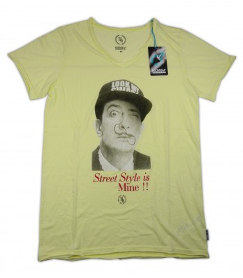 Boom Bap Men's T-Shirt Art. MVL0094 Salvador Dalí Yellow