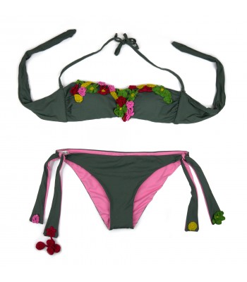 Raffaela D’Angelo Women's Swimsuit Bikini Band Floral Inserts