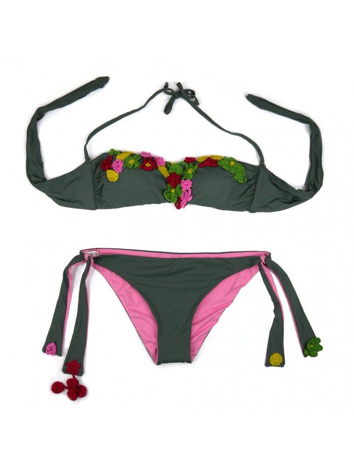 Raffaela D’Angelo Women's Swimsuit Bikini Band Floral Inserts Raffaela D’Angelo Women's Swimsuit Bikini Band Floral Inserts