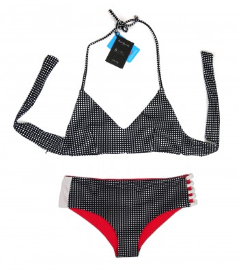 Frida Querida Costume Da Bagno Donna Bikini Triangolo Pois Bicolore