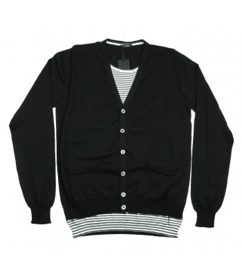 +39 Masq Cardigan Man Art. 43044 COL 1277 Black