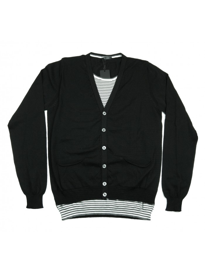 +39 Masq Cardigan Uomo Art. 43044 COL 1277 Nero +39 Masq Cardigan Uomo Art. 43044 COL 1277 Nero