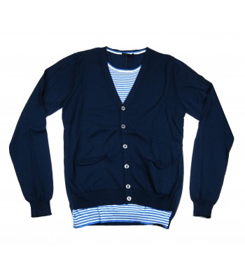 +39 Masq Cardigan Man Art. 43044 COL 1275 Blue