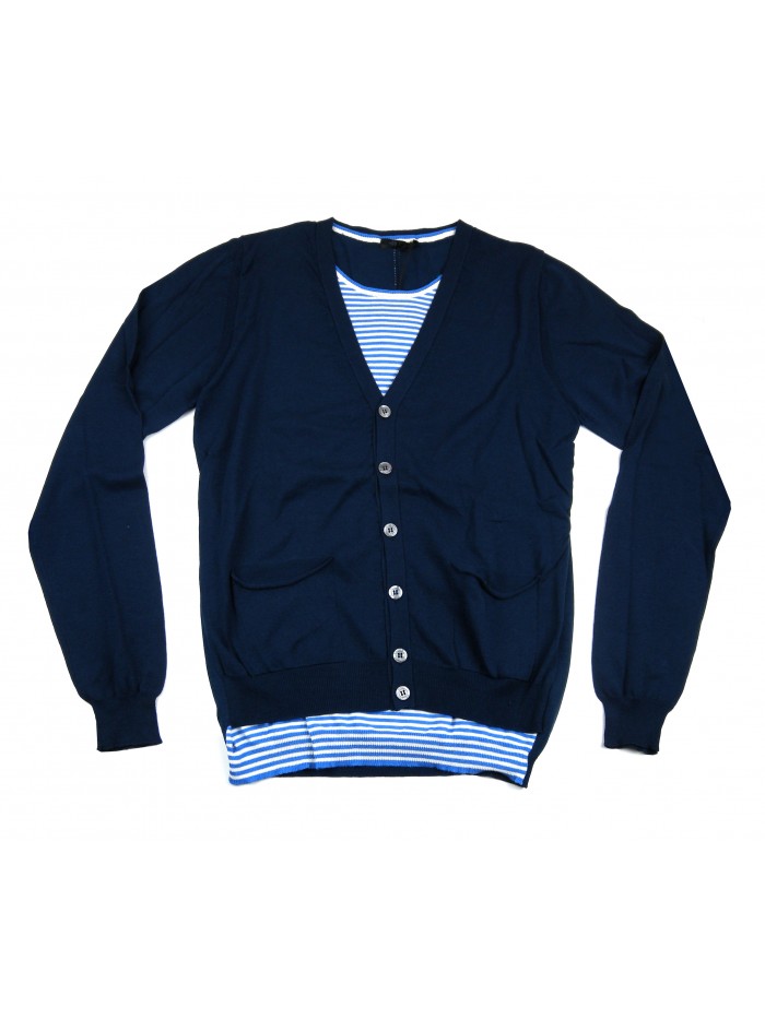 +39 Masq Cardigan Uomo Art. 43044 COL 1275 Blu +39 Masq Cardigan Uomo Art. 43044 COL 1275 Blu