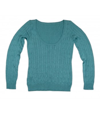 Ralph Lauren Women's Turquoise Barchetta Sweater