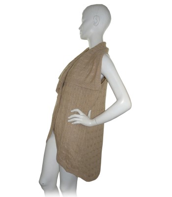 Ralph Lauren Gilet Donna Lungo Intrecciato Sabbia 2