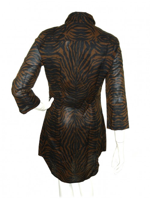 Peuterey Kaftano Woman Shirt Dress ART. V006 COL 1250 Zebra Blue / Brown