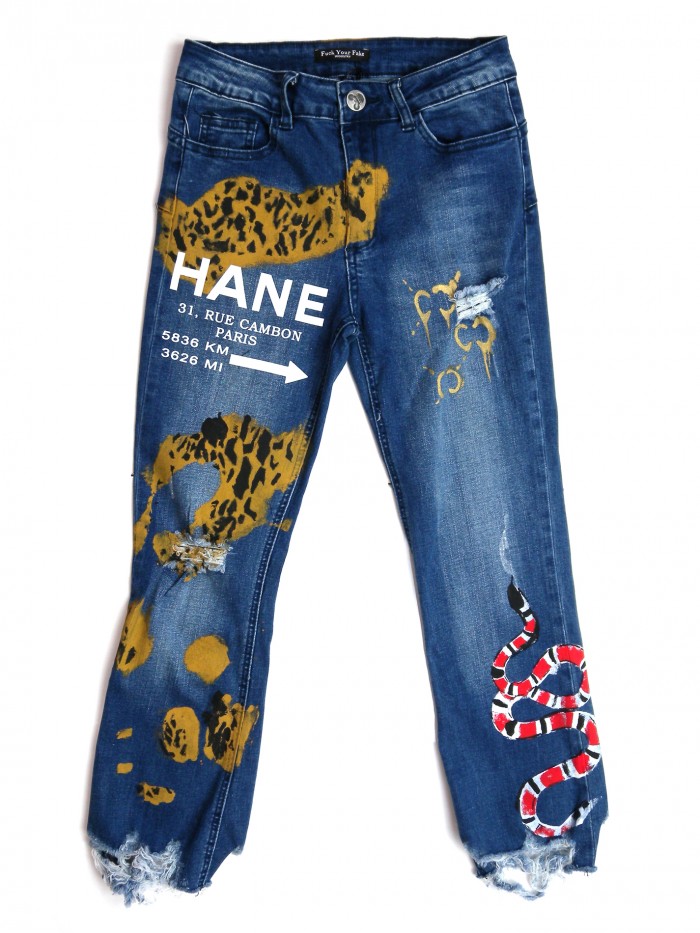 Fuck Your Fake Jeans Donna Art. J218 Stampa Leopard Fuck Your Fake Jeans Donna Art. J218 Stampa Leopard