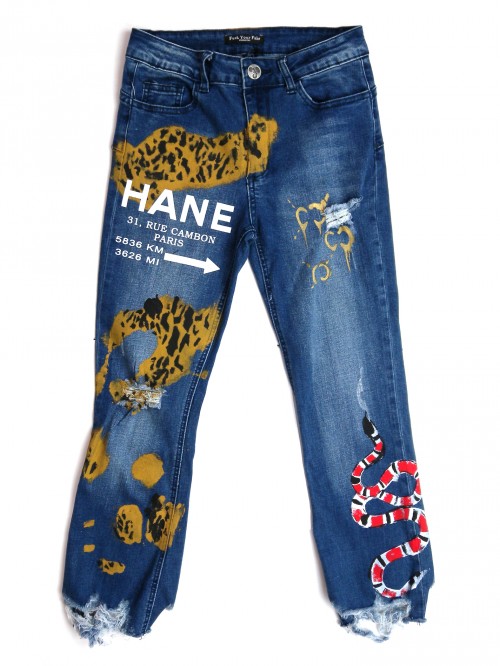 Fuck Your Fake Jeans Donna Art. J218 Stampa Leopard Fuck Your Fake Jeans Donna Art. J218 Stampa Leopard