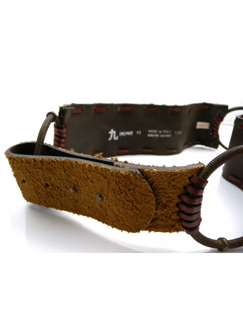 (N)INE Women's Belt Mod. 1109 Leather/Camel Scale