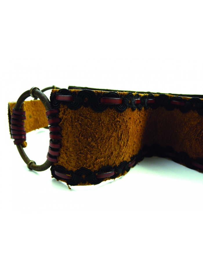 (N)INE Women's Belt Mod. 1109 Leather/Camel Scale