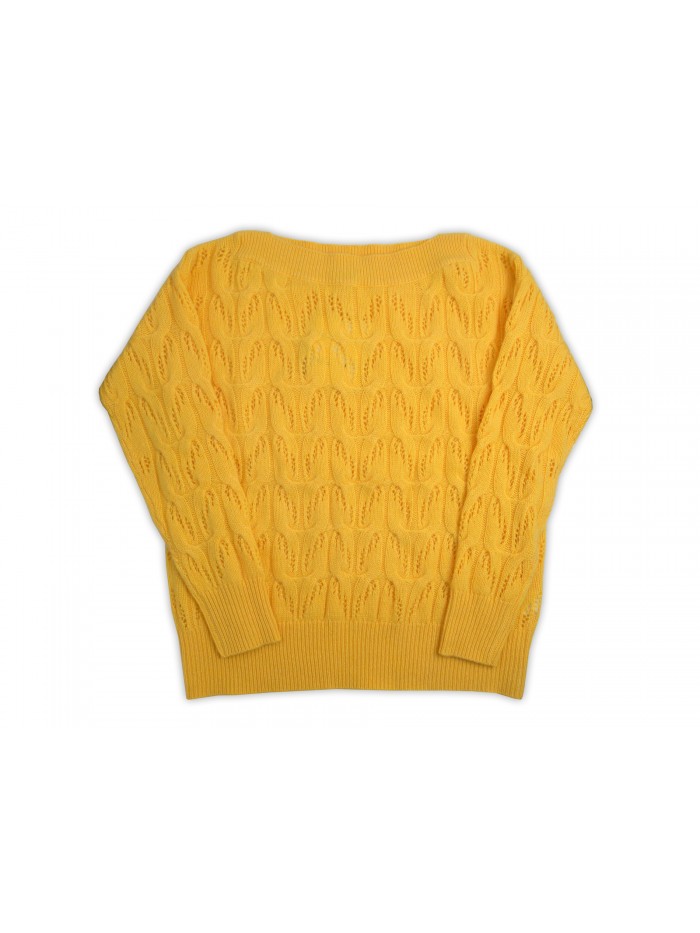 Daniel & Mayer Maglione Donna Art. W23541 Mod. Barchetta Treccia Giallo Daniel & Mayer Maglione Donna Art. W23541 Mod. Barchetta Treccia Giallo