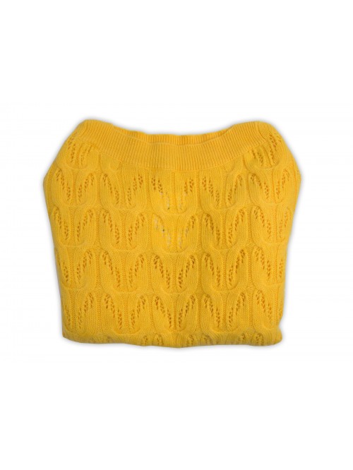 Daniel & Mayer Maglione Donna Art. W23541 Mod. Barchetta Treccia Giallo