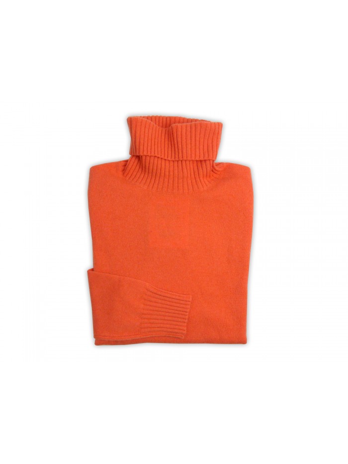 Daniel & Mayer Sweater Woman Art. W23213 Mod. Orange Shaved Turtleneck