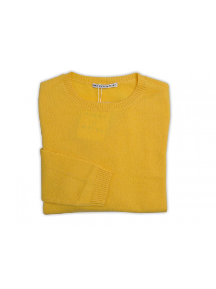 Daniel & Mayer Sweater Woman Art. W23210 Mod. Yellow Shaved Crewneck