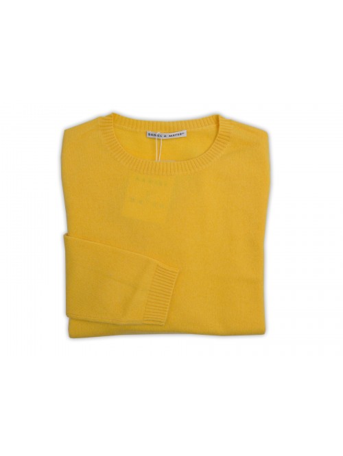 Daniel & Mayer Maglione Donna Art. W23210 Mod. Girocollo Rasato Giallo