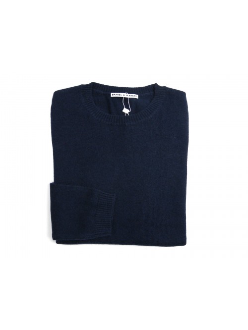 Daniel & Mayer Maglione Donna Art. W23210 Mod. Girocollo Rasato Blu