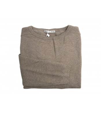 Daniel & Mayer Woman Sweater Art. W23422U Mod. Crewneck Links Pockets Dune Tortora 2