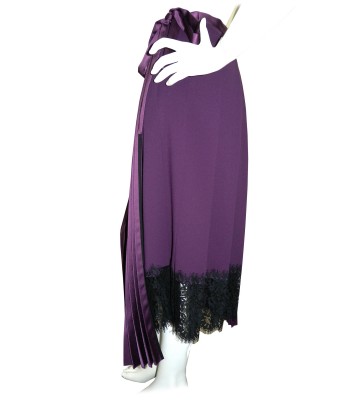 Smarteez Women's Elegant Pleated Purple Wallet Skirt 2