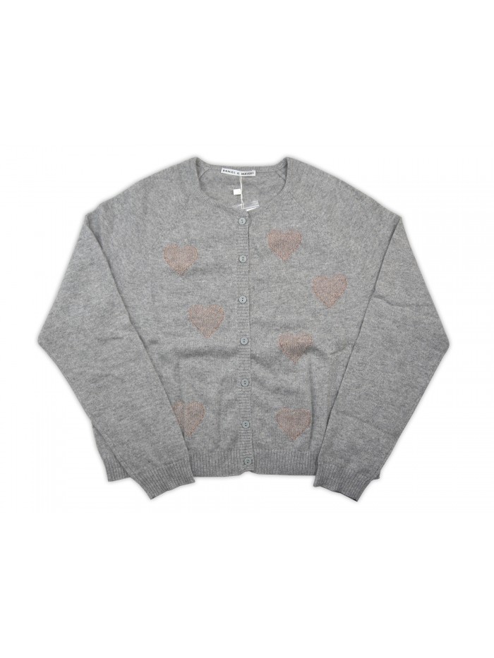 Daniel & Mayer Cardigan Donna Art. W23467 Cuori Grigio