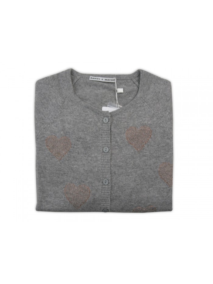 Daniel & Mayer Cardigan Donna Art. W23467 Cuori Grigio