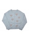 Daniel & Mayer Cardigan Woman Art. W23467 Light Blue Hearts