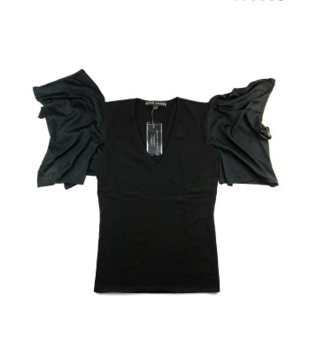 Ralph Lauren Black Label Women's Black Ruffle Sweater