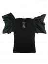 Ralph Lauren Black Label Women's Black Ruffle Sweater