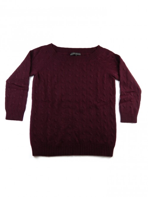 Ralph Lauren Black Label Sweater Woman Barchetta Red Wine Ralph Lauren Black Label Sweater Woman Barchetta Red Wine