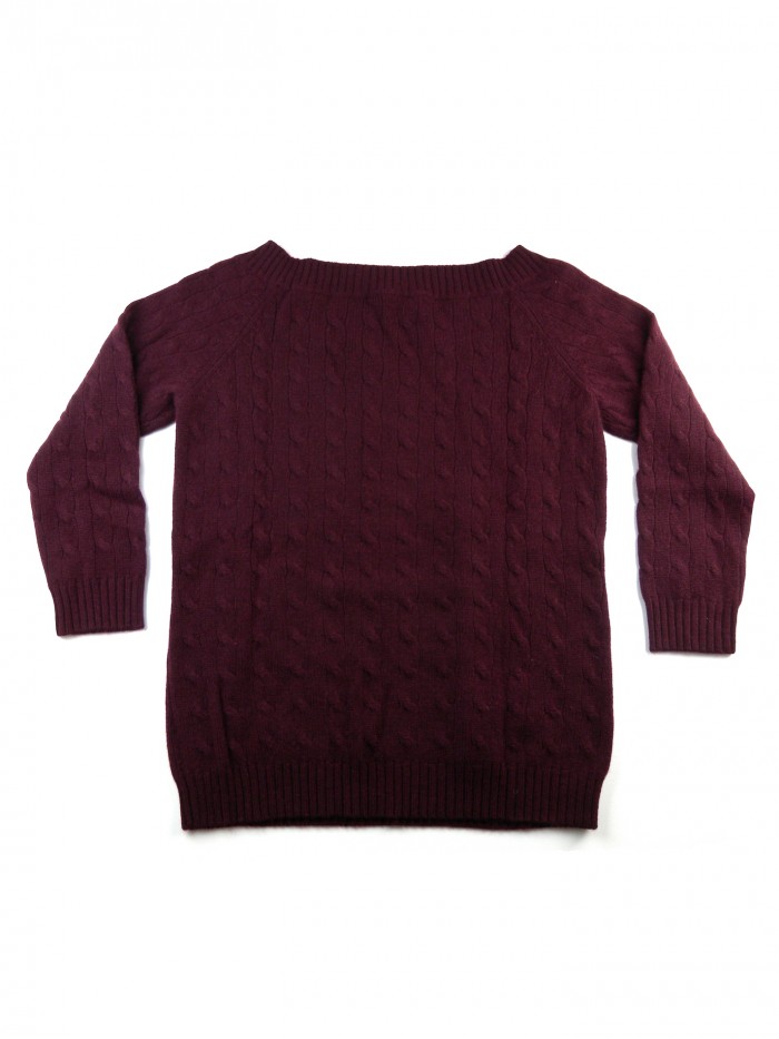 Ralph Lauren Black Label Sweater Woman Barchetta Red Wine