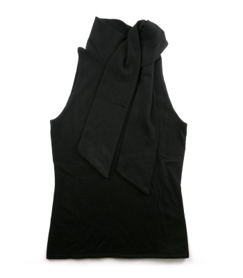Ralph Lauren Black Label Women's Shirt Tie Neck Black 2