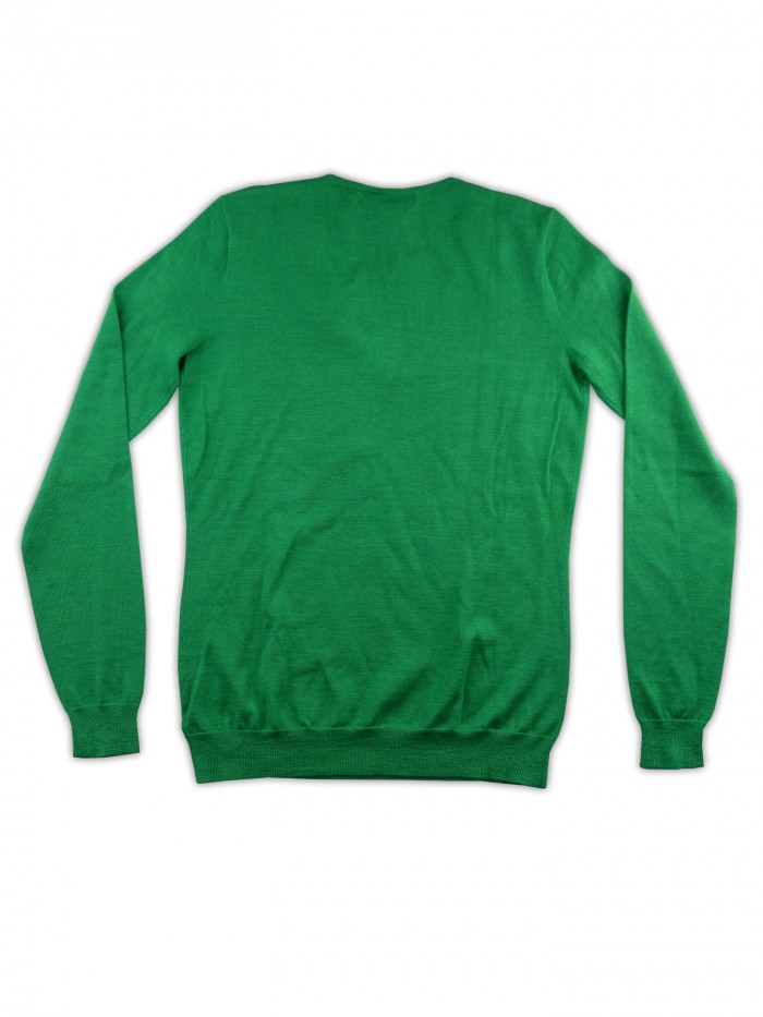 Ralph Lauren Black Label Maglia Donna V-Neck Verde Bandiera