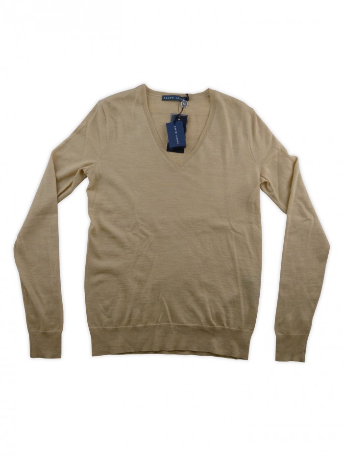 Ralph Lauren Maglia Donna V-Neck Art. 391BS NVW1135A 2A33 Safari Ralph Lauren Maglia Donna V-Neck Art. 391BS NVW1135A 2A33 Safari