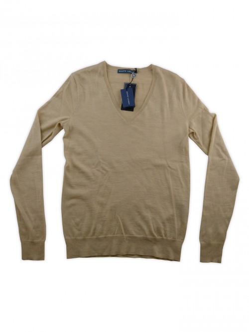 Ralph Lauren Women's V-Neck Sweater Art.391BS NVW1135A 2A33 Safari Ralph Lauren Women's V-Neck Sweater Art.391BS NVW1135A 2A33 Safari