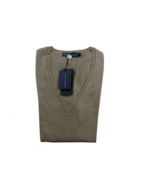 Ralph Lauren Maglia Donna V-Neck Art. 391BS NVW1135A 2A30 Tortora