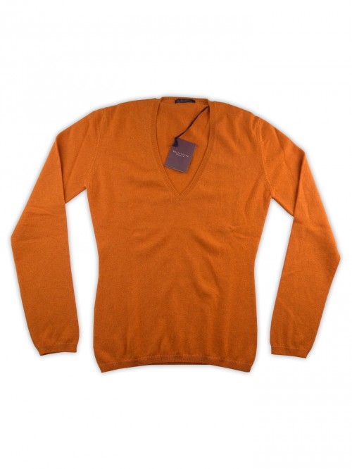 Ballantyne Women's V-Neck Sweater Art. AFP7L3417 20898 Brick Ballantyne Women's V-Neck Sweater Art. AFP7L3417 20898 Brick